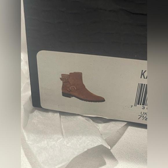 🤎🍂27 Edit Womens Kaiser Leather Pull On Whiskey Suede Booties Sz 9.5W NEW🤎🍂 - Picture 5 of 8